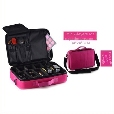 Geantă de makeup Junyi JY650, material Oxford, formă cub, pentru călătorii