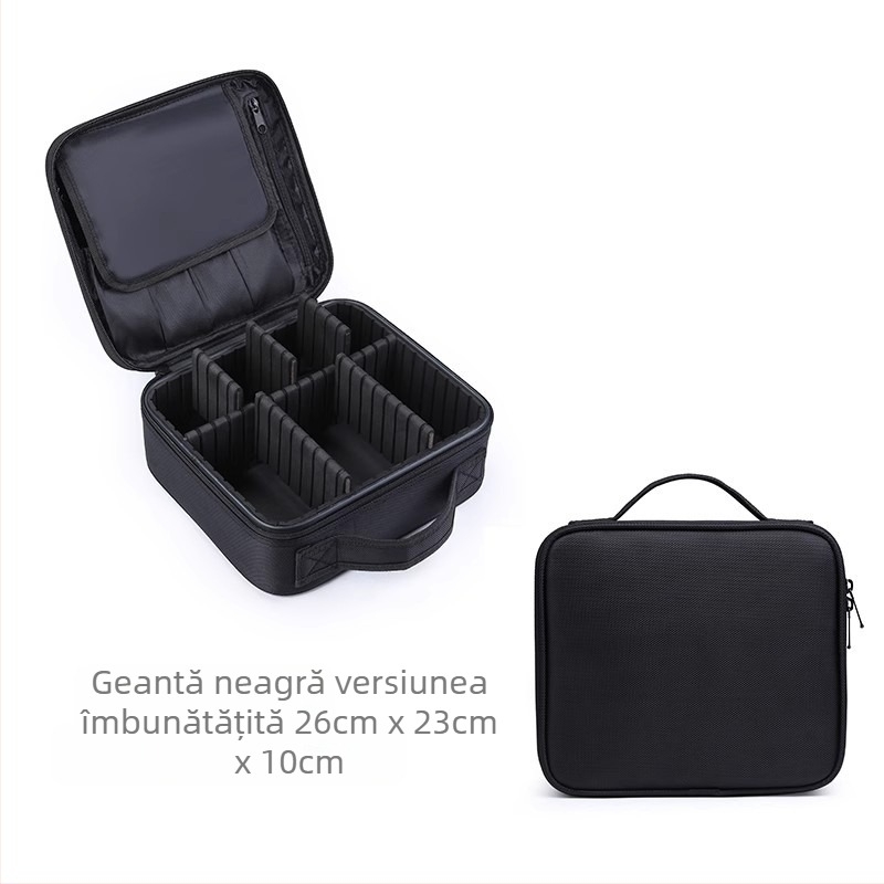 Geantă de makeup Junyi JY650, material Oxford, formă cub, pentru călătorii