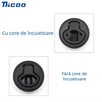 Încuietoare rotundă din plastic cu inel de tragere, încuietoare plată, model E5403, pentru rulote și ambulanțe