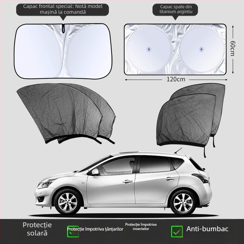 Plasă anti-țânțari pentru geamul mașinii – Material: plasă; Destinație: ferestre auto; Brand: Baby Elephant