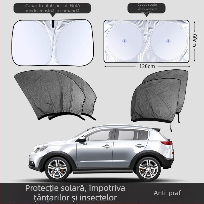 Plasă anti-țânțari pentru geamul mașinii – Material: plasă; Destinație: ferestre auto; Brand: Baby Elephant