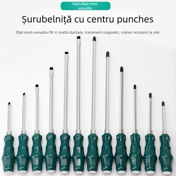 TOTCHI şurubelniță magnetică, oțel crom-vanadiu, neizolată, vârf încrucișat, tip Torx Plum Blossom