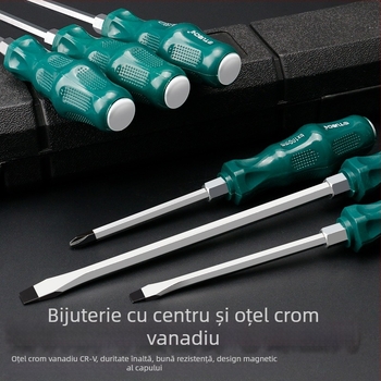 TOTCHI şurubelniță magnetică, oțel crom-vanadiu, neizolată, vârf încrucișat, tip Torx Plum Blossom