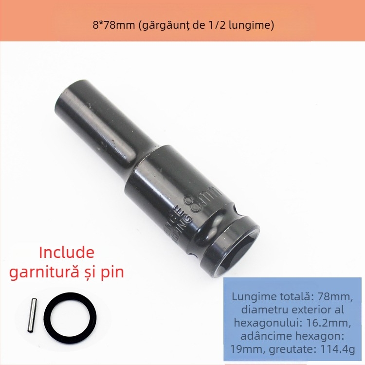 Set chei cu socuri din oțel înalt de carbon, 8 piese, marcă Other, tratament de suprafață Other