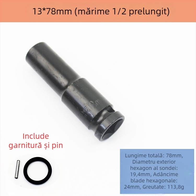 Set chei cu socuri din oțel înalt de carbon, 8 piese, marcă Other, tratament de suprafață Other