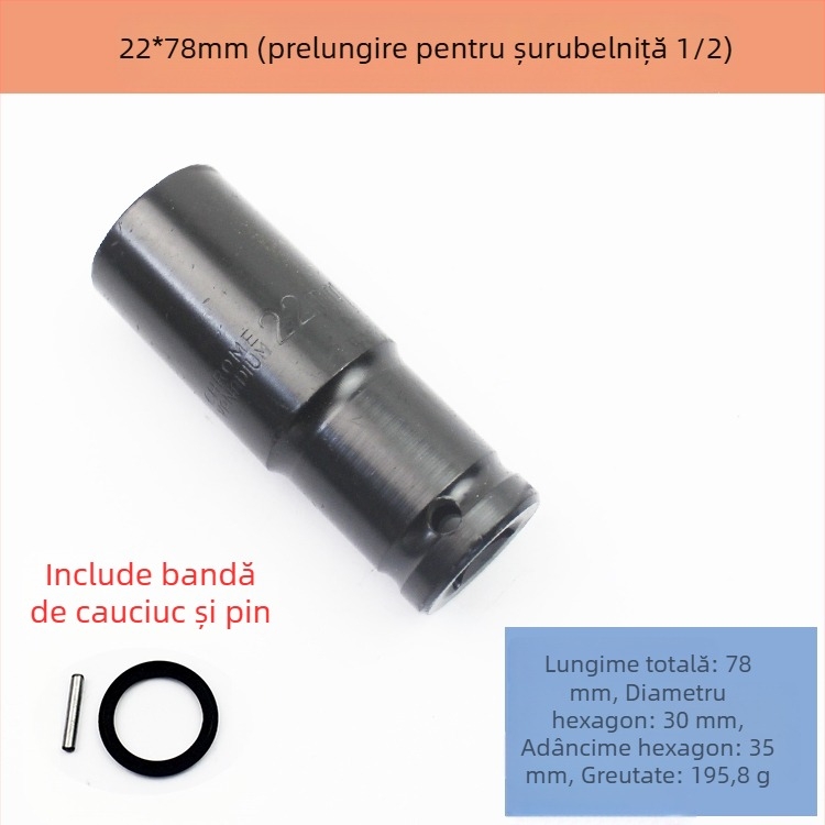 Set chei cu socuri din oțel înalt de carbon, 8 piese, marcă Other, tratament de suprafață Other