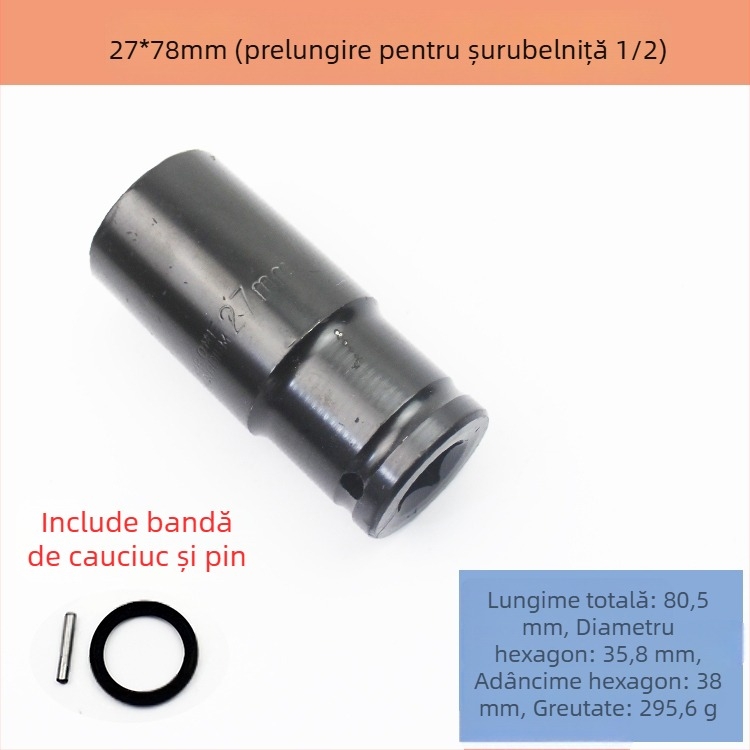 Set chei cu socuri din oțel înalt de carbon, 8 piese, marcă Other, tratament de suprafață Other