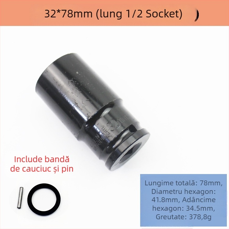 Set chei cu socuri din oțel înalt de carbon, 8 piese, marcă Other, tratament de suprafață Other