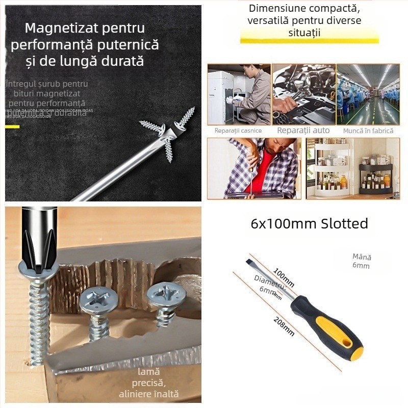 Powerful Merchant set șurubelnițe Phillips magnetice - manual, portabil, cu rază extinsă