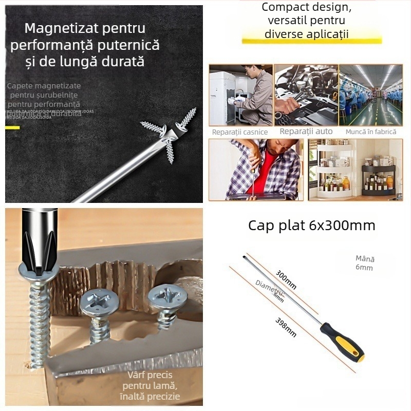 Powerful Merchant set șurubelnițe Phillips magnetice - manual, portabil, cu rază extinsă