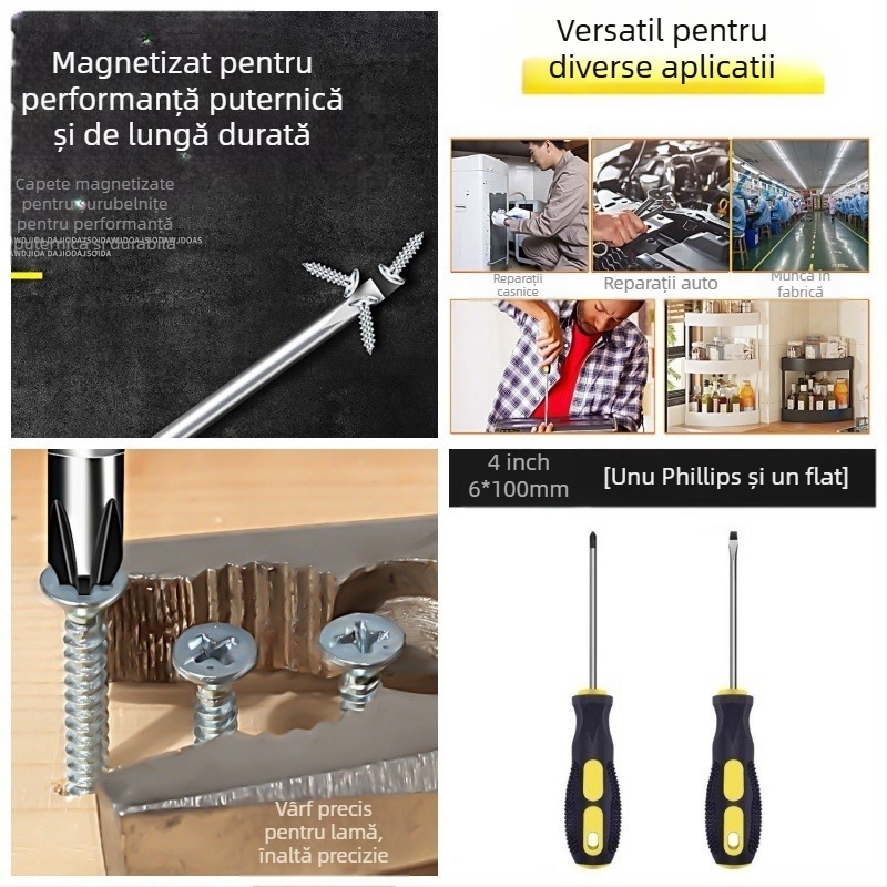 Powerful Merchant set șurubelnițe Phillips magnetice - manual, portabil, cu rază extinsă