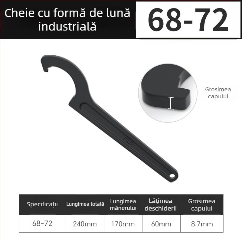 Capac de cheie reglabil pentru contorul de apă casnic, Maibu, oțel cu carbon înalt