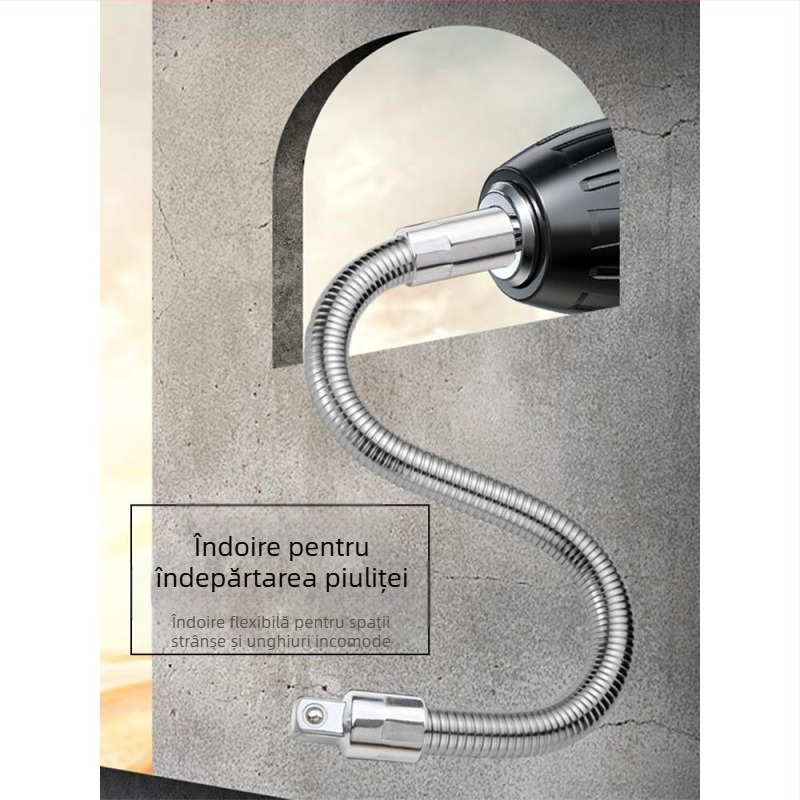 Cheie electrică cu tijă de conectare flexibilă, prelungitor universal și ax flexibil