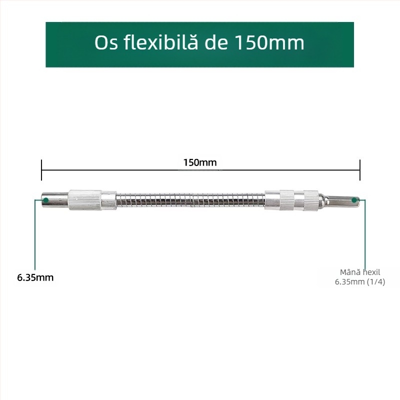 Cheie electrică cu tijă de conectare flexibilă, prelungitor universal și ax flexibil