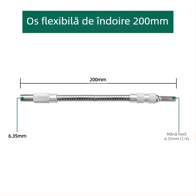 Cheie electrică cu tijă de conectare flexibilă, prelungitor universal și ax flexibil