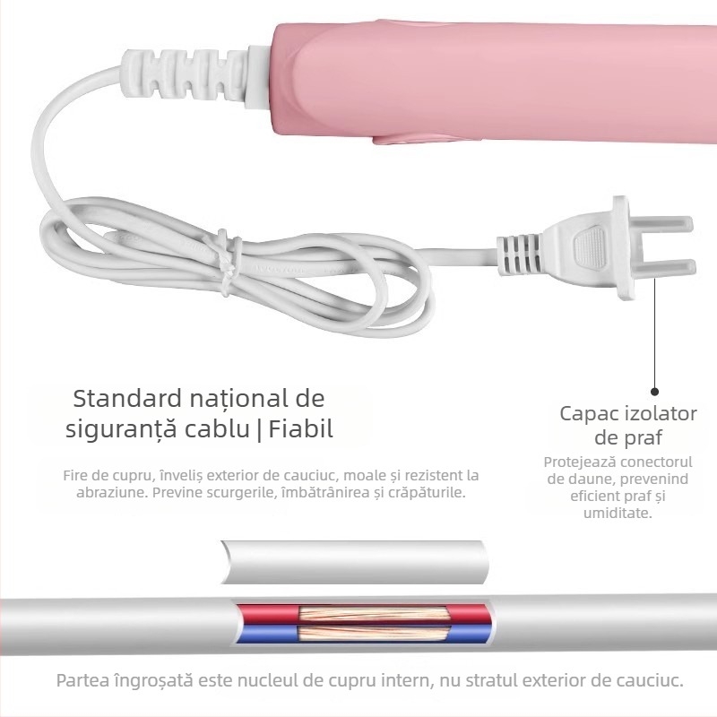 Ondulator de păr și placă de îndreptare – dispozitiv dual, temperatură reglabilă, 20W, 220V, aliaj ecologic, stilizare în mai puțin de 1 minut