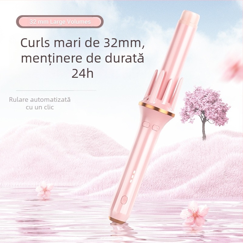 Fier automat pentru bucle și îndreptare, cu încălzire din ceramică de turmalină, 35W, 110–220V CA, 3 setări de temperatură