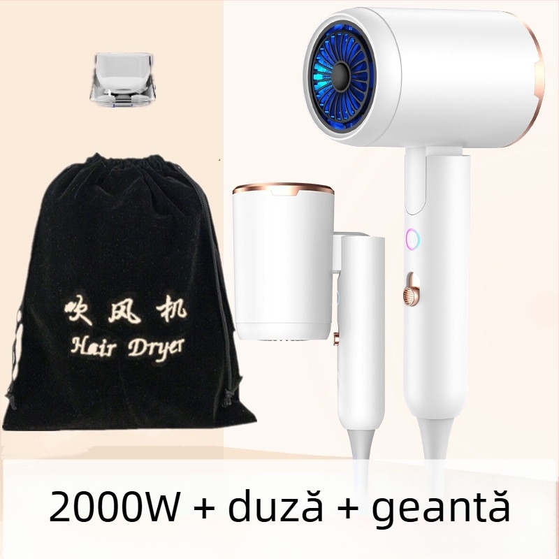 Uscător de păr pliabil 2000W, aer rece/cald, 3 viteze, 220V