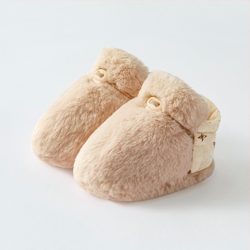 Pantofi pentru copii mici cu design desen animat (12–36 luni; partea superioară din bumbac; căptușeală fleece; talpă moale; toamnă–iarna)