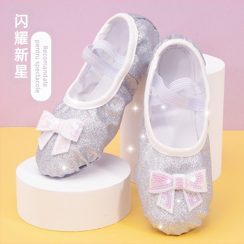 Pantofi de balet pentru copii, talpă din piele, pentru fete