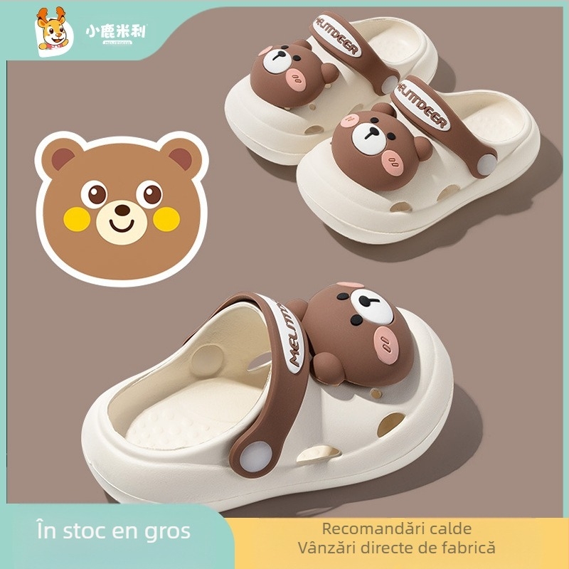 Pantofi copii cu găuri, EVA, model Cartoon, talpă EVA, pentru vârste 1–6 ani