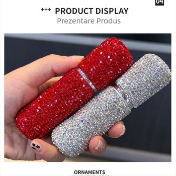 Sticluță de parfum din sticlă, decorată cu Rhinestone, umplere prin vid de la Ruijie