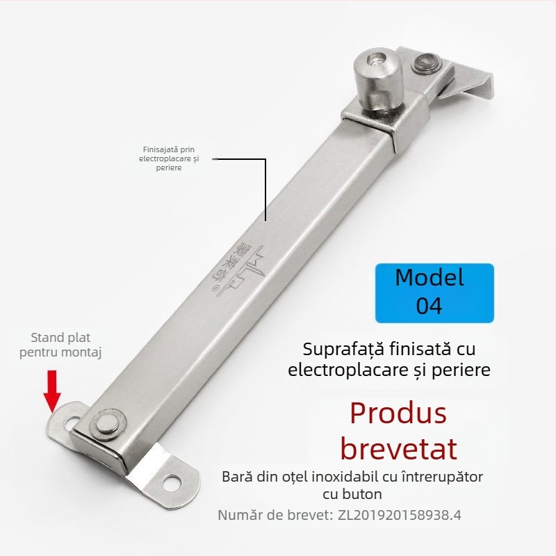 Încuietoare de siguranță pentru ferestre, instalare fără găuri, protecție pentru copii, din aliaj de aluminiu și oțel plastic, pentru ferestre exterioare, marca Deyibao