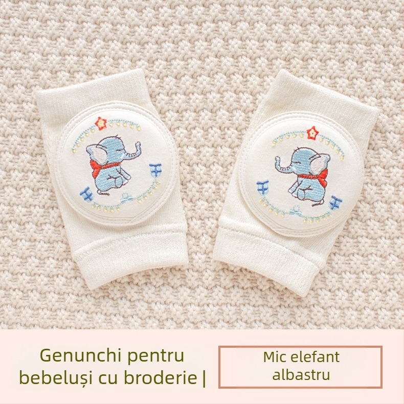 Protecție pentru genunchi pentru copii, plasă respirabilă, broderie, țesătură din bumbac elastic, pentru cățărare și joacă în aer liber (1–3 ani)
