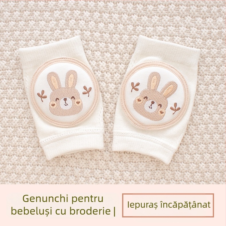 Protecție pentru genunchi pentru copii, plasă respirabilă, broderie, țesătură din bumbac elastic, pentru cățărare și joacă în aer liber (1–3 ani)
