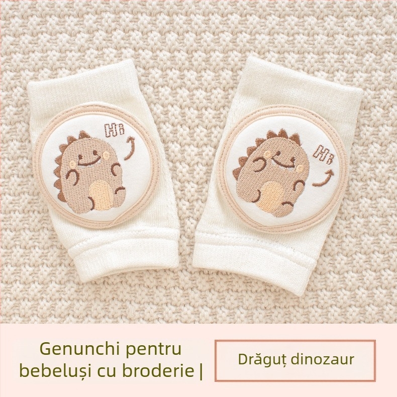 Protecție pentru genunchi pentru copii, plasă respirabilă, broderie, țesătură din bumbac elastic, pentru cățărare și joacă în aer liber (1–3 ani)