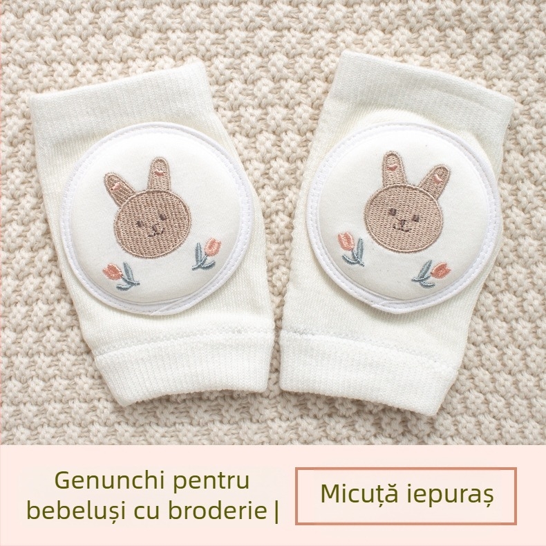 Protecție pentru genunchi pentru copii, plasă respirabilă, broderie, țesătură din bumbac elastic, pentru cățărare și joacă în aer liber (1–3 ani)