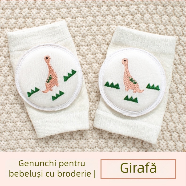 Protecție pentru genunchi pentru copii, plasă respirabilă, broderie, țesătură din bumbac elastic, pentru cățărare și joacă în aer liber (1–3 ani)