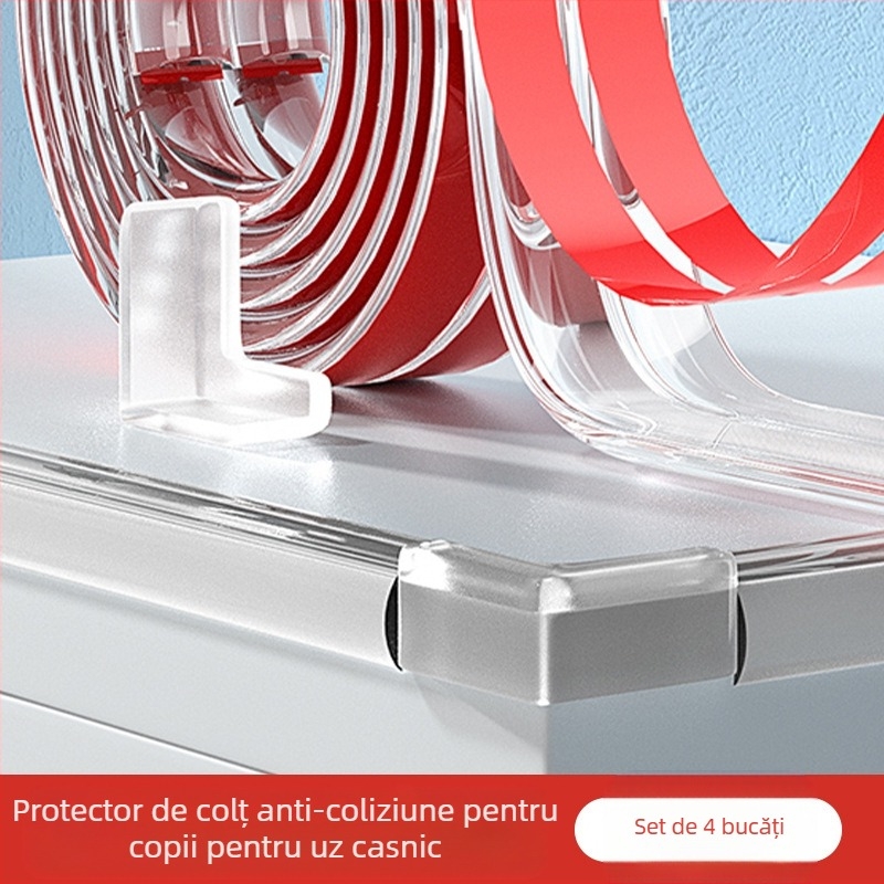 Benzi de protecție transparente pentru marginea și colțurile mesei, protecție pentru copii, marca Pintu; ambalare 300 buc.; fără import; fără mărci private autorizate