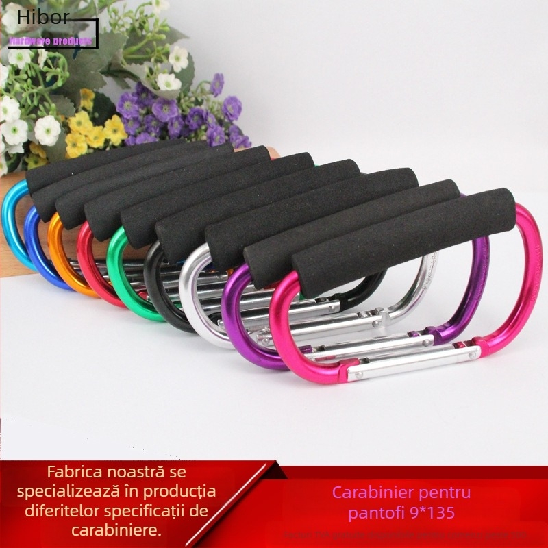 Carabinieră din aliaj de aluminiu tip D, marca Hebrew, sarcină maximă 30 kg