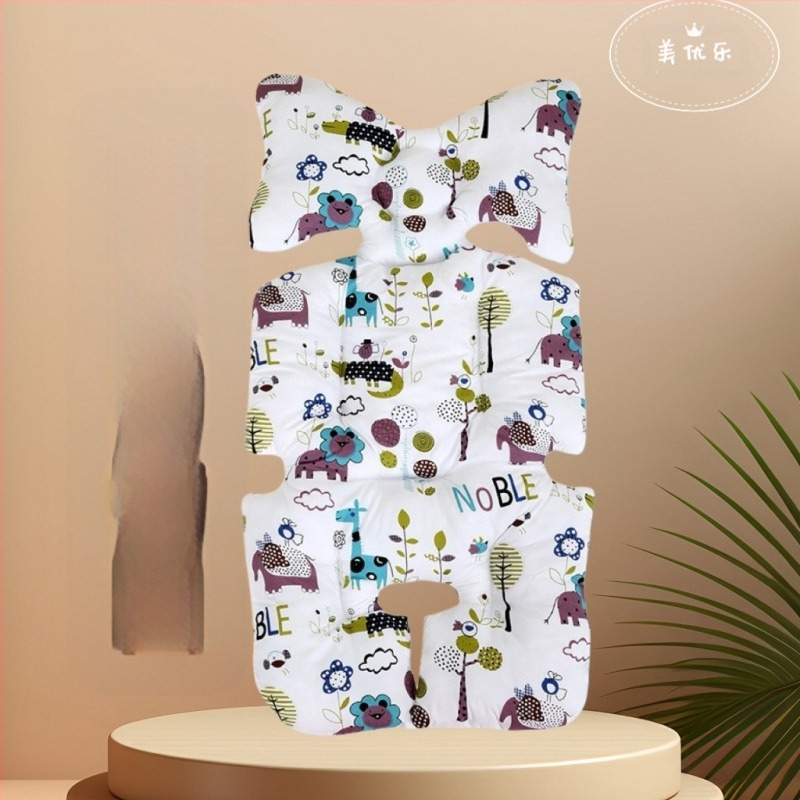 Pernă groasă din bumbac pentru scaunul de cărucior, stil coreean, universală pentru toate anotimpurile, potrivită pentru bebeluși 0–3 ani