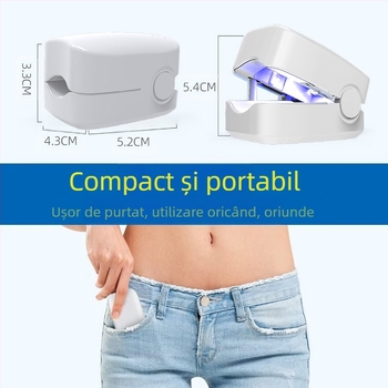 Lampă portabilă UV pentru tratamentul ciupercilor la unghii, cu funcție de curățare, fototerapie
