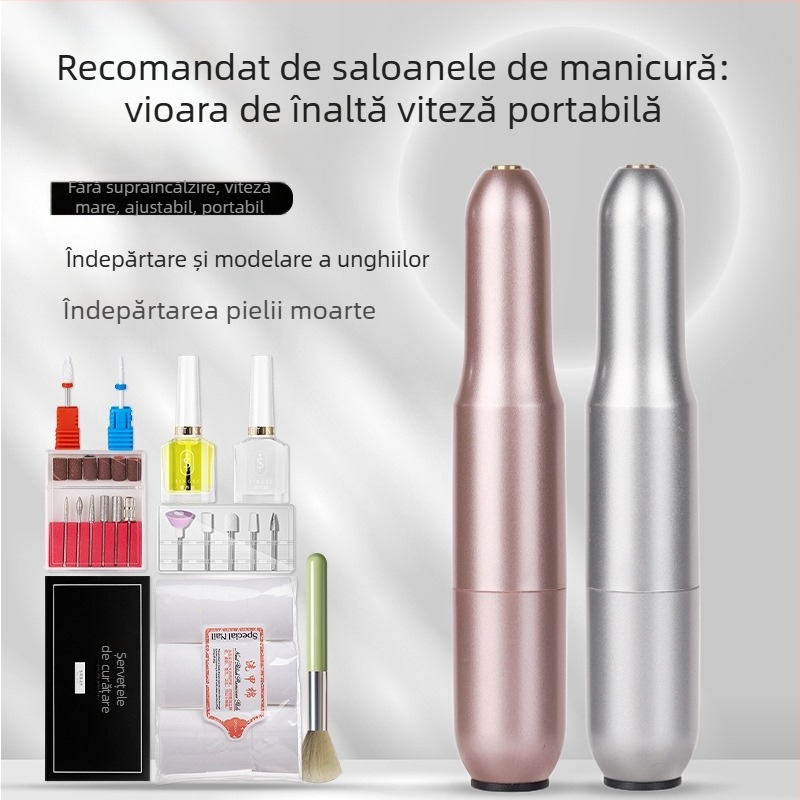 Fișier electric pentru unghii – plastic + oțel inoxidabil, instrument de șlefuire a suprafeței unghiilor, 1 bucată, marcă domestică, potrivit pentru utilizatori obișnuiți