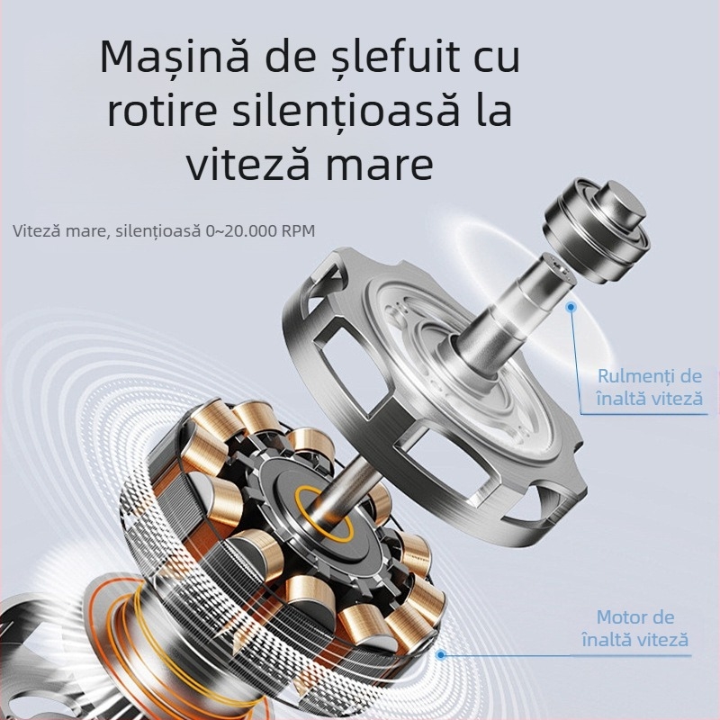 Fișier electric pentru unghii – plastic + oțel inoxidabil, instrument de șlefuire a suprafeței unghiilor, 1 bucată, marcă domestică, potrivit pentru utilizatori obișnuiți