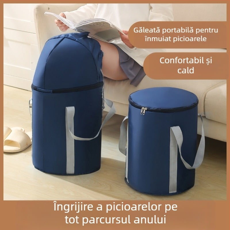 Beisi cadă portabilă pentru picioare – pliabilă, design înălțit, Twill 210d material, pentru înmuierea picioarelor la adulți
