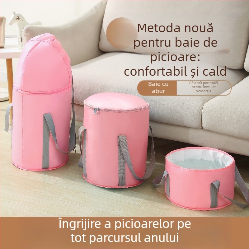 Beisi cadă portabilă pentru picioare – pliabilă, design înălțit, Twill 210d material, pentru înmuierea picioarelor la adulți