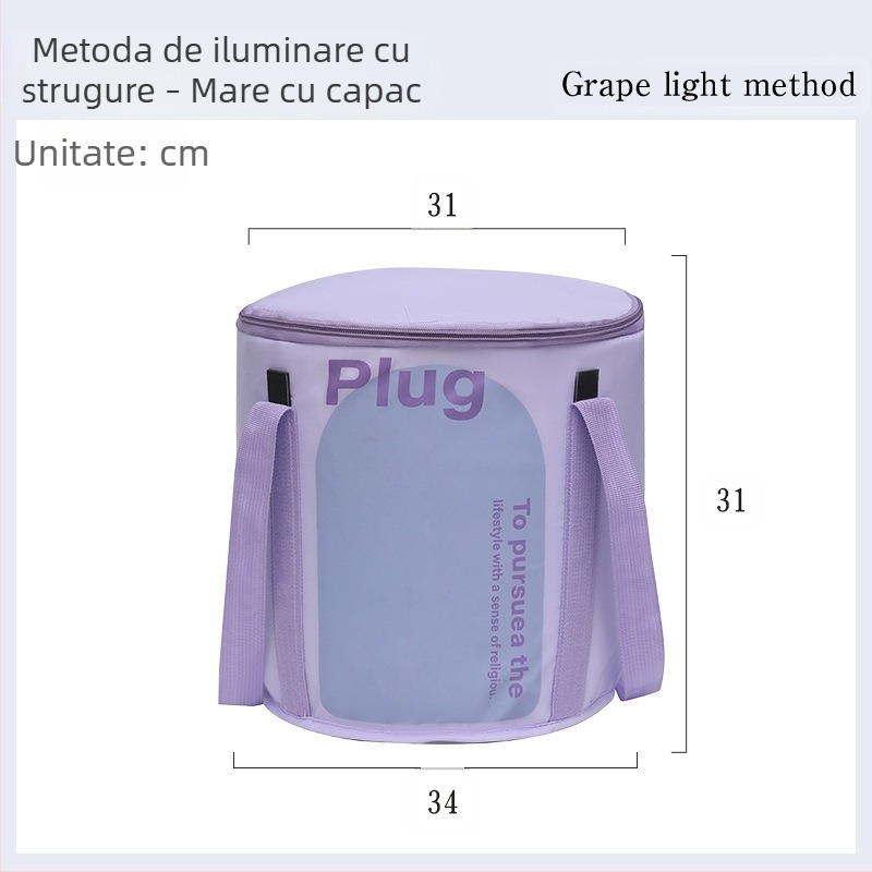 Cadă izolată pentru picioare, pliabilă, din nailon, cu temperatură constantă, portabilă, adâncime mare