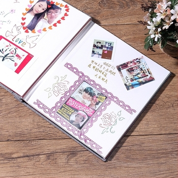 Album foto DIY cu copertă din pânză, stil viscose, legare manuală, 20 de pagini, imprimare logo și personalizare