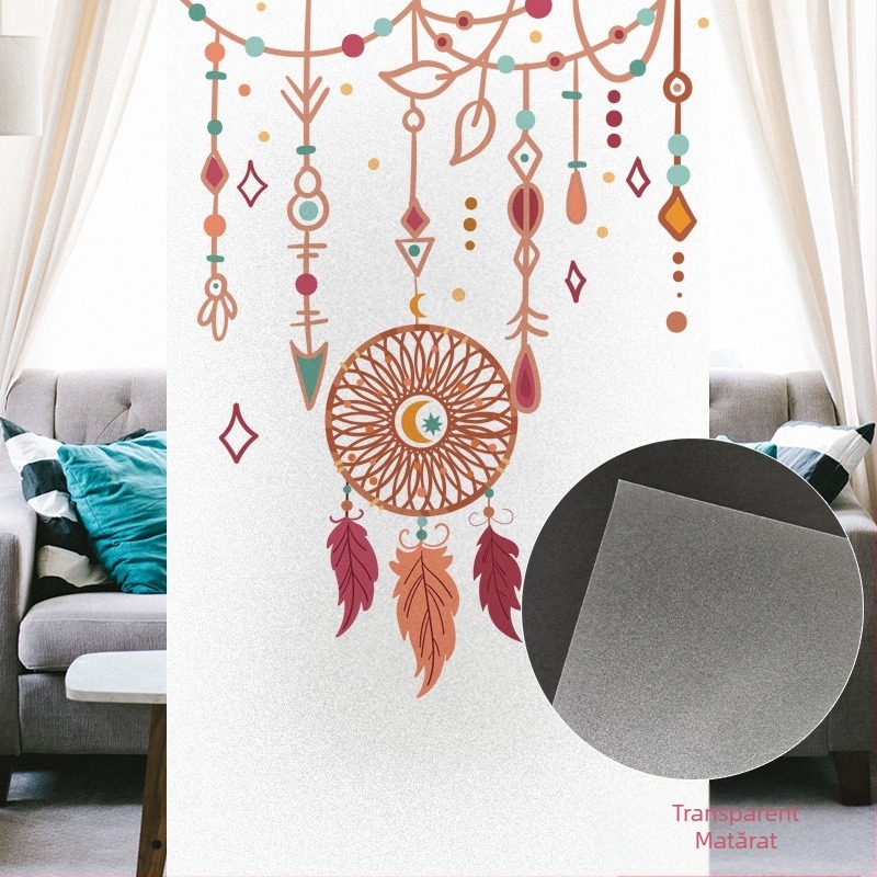 Folie de protecție a intimității ferestrei din sticlă – fără adeziv, montaj electrostatic, design mat semi-transparent, stil modern minimalist; Material PVC • Personalizare disponibilă • Un singur ton • Potrivit pentru baie, living, dormitor, balcon, resta