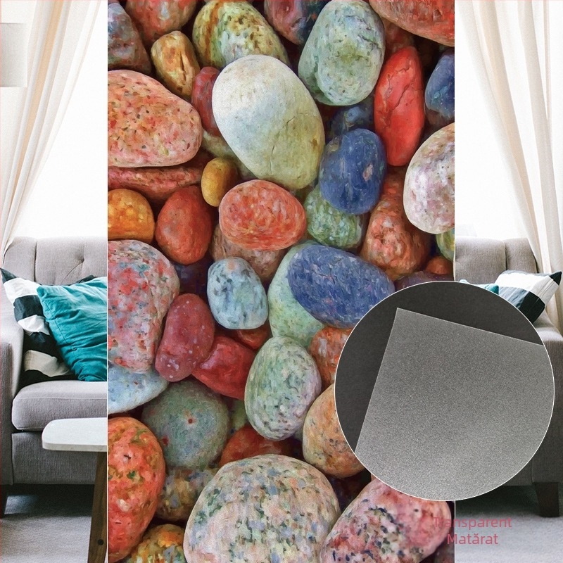 Folie de protecție a intimității ferestrei din sticlă – fără adeziv, montaj electrostatic, design mat semi-transparent, stil modern minimalist; Material PVC • Personalizare disponibilă • Un singur ton • Potrivit pentru baie, living, dormitor, balcon, resta