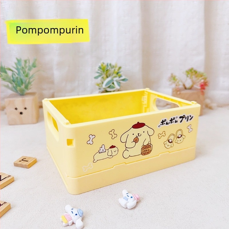 Cutie pliabilă din plastic pentru depozitare cosmetică de birou, pătrată, cu sigla Can, personalizabilă