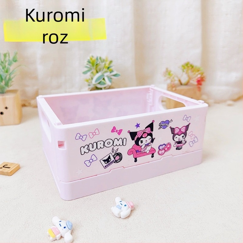 Cutie pliabilă din plastic pentru depozitare cosmetică de birou, pătrată, cu sigla Can, personalizabilă