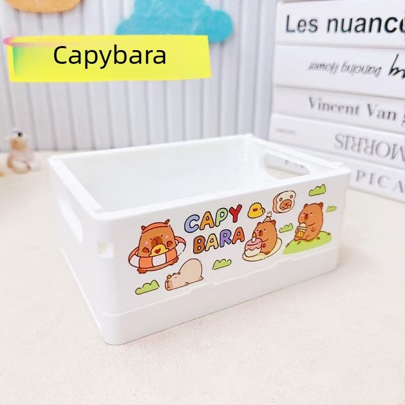 Cutie pliabilă din plastic pentru depozitare cosmetică de birou, pătrată, cu sigla Can, personalizabilă