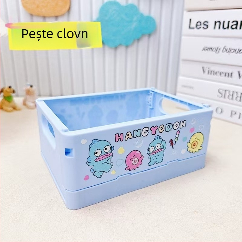 Cutie pliabilă din plastic pentru depozitare cosmetică de birou, pătrată, cu sigla Can, personalizabilă