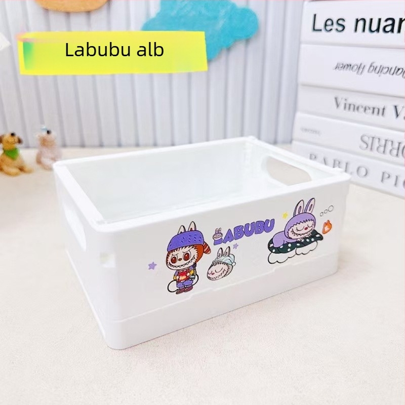 Cutie pliabilă din plastic pentru depozitare cosmetică de birou, pătrată, cu sigla Can, personalizabilă