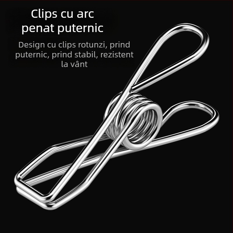 Uscător de haine din oțel inoxidabil, cu 48 cleme, design rotund pliabil, pentru șosete și lenjerie, potrivit pentru balcon.